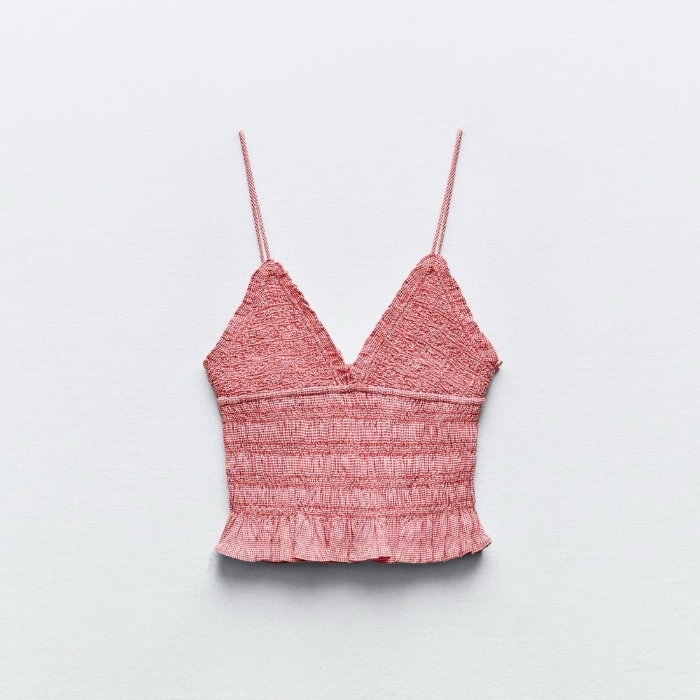 Zara Red Gingham Tank